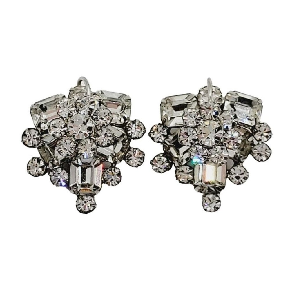 Stunning Large Crystal Statement Rhinestone Clip … - image 1